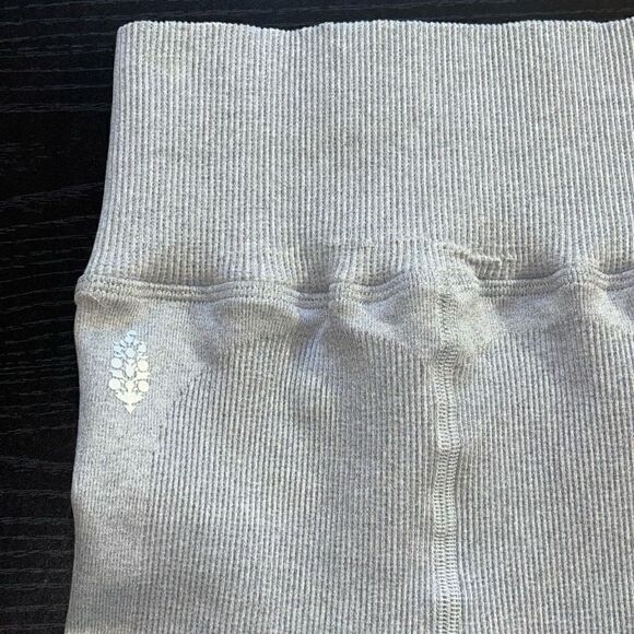 Free people High Waist Ribbed Biker Shorts In Grey - Picture 9 of 9